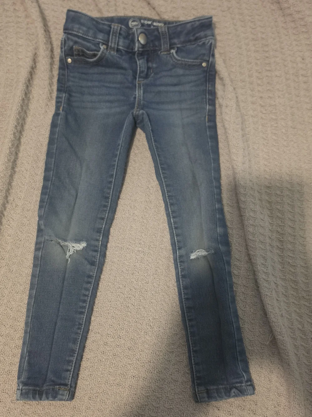 wonder nation Blue Skinny Distressed Girls' Jeans